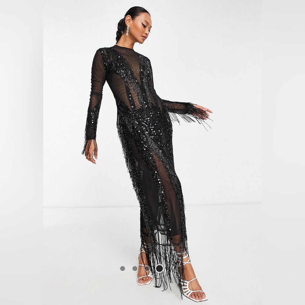 ASOS Designs Long Sleeved Sequin Dress